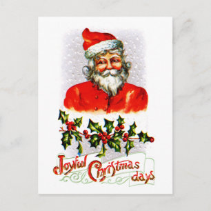 Joyful Christmas Days Holiday Postcard