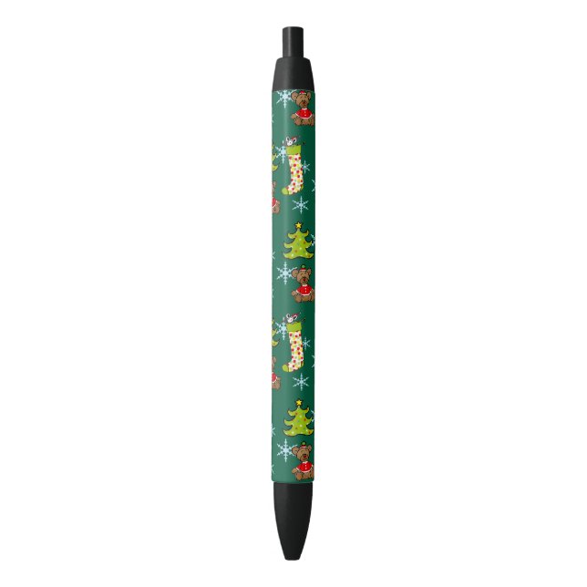 joyful Christmas decorations Black Ink Pen (Front Vertical)