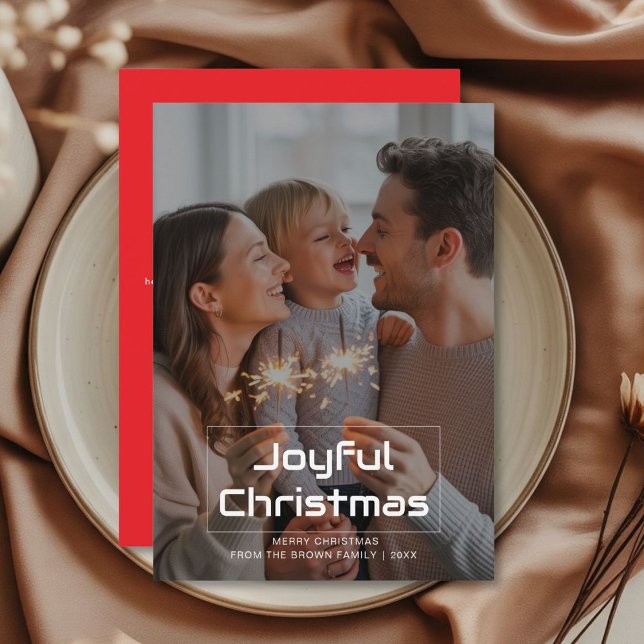 Joyful Christmas Fun Family Holiday Card (Creator Uploaded)