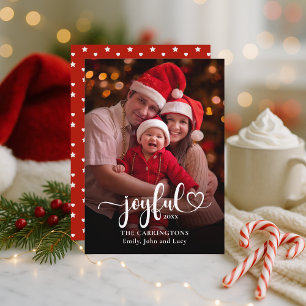 Joyful Christmas Holiday Photo Card