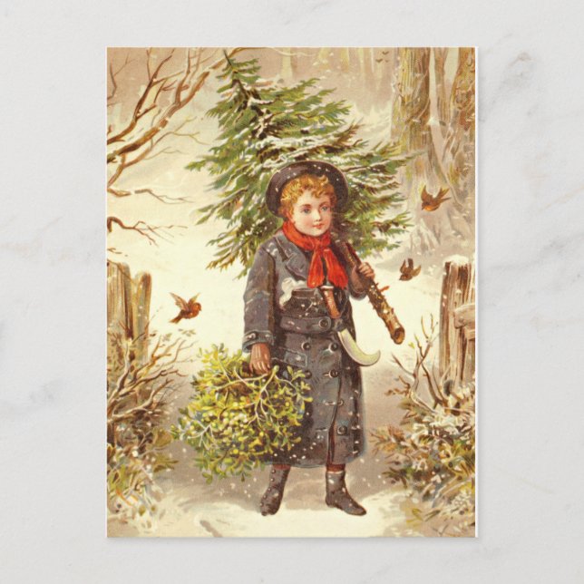 Joyful Christmas Holiday Postcard (Front)