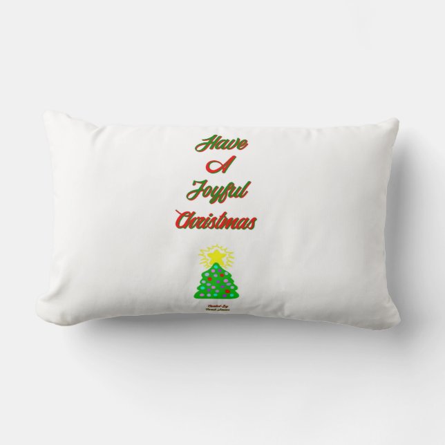 Joyful Christmas Lumbar Pillow (Front)
