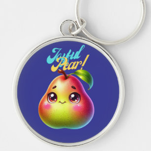 Joyful Christmas Pear Design for Fun Holiday Gifts Key Ring