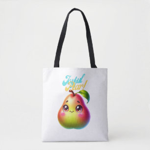 Joyful Christmas Pear Design for Fun Holiday Gifts Tote Bag