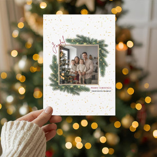 Joyful Christmas Personalised Family Photo Holiday Card