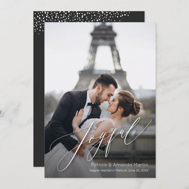 Joyful Christmas Photo Holiday Card (Front/Back)