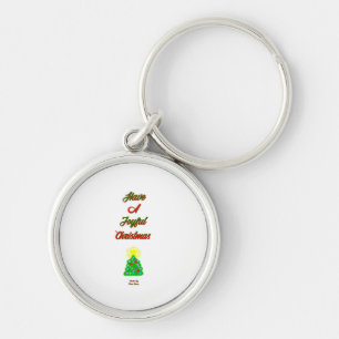 Joyful Christmas Premium Round Key Chain