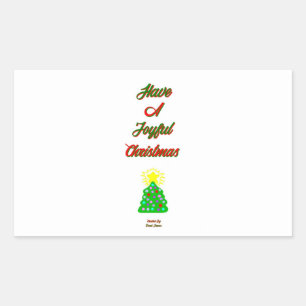 Joyful Christmas Rectangle Sticker