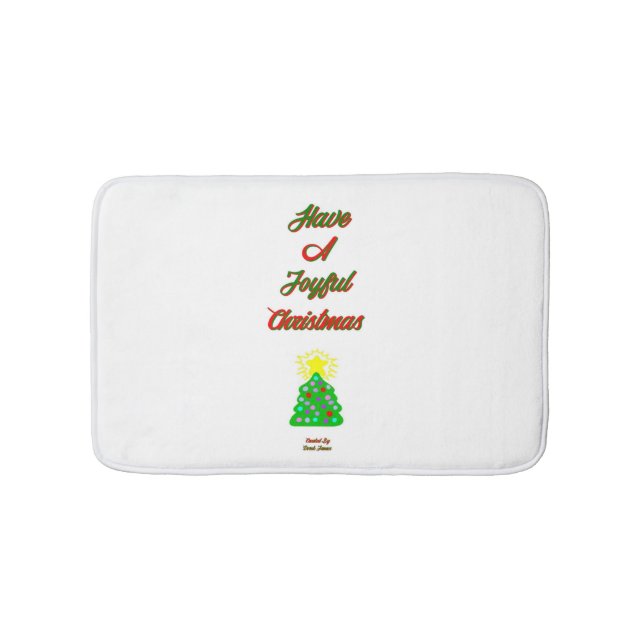 Joyful Christmas Small Bath Mat (Front)