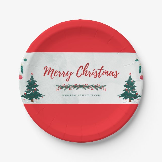 joyful Christmas spirit! Paper Plate (Front)