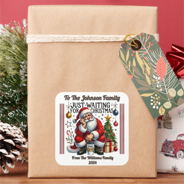 Joyful Christmas Sticker for Gifts (Holiday)