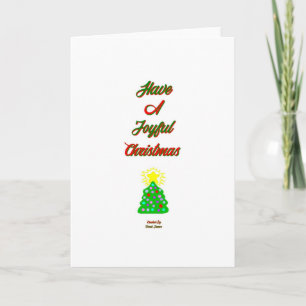 Joyful Christmas Vertical Greeting Card