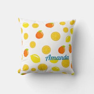 Joyful Citrus: Lemons & Oranges Cushion
