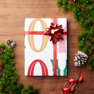 Joyful Colourful Christmas  Wrapping Paper