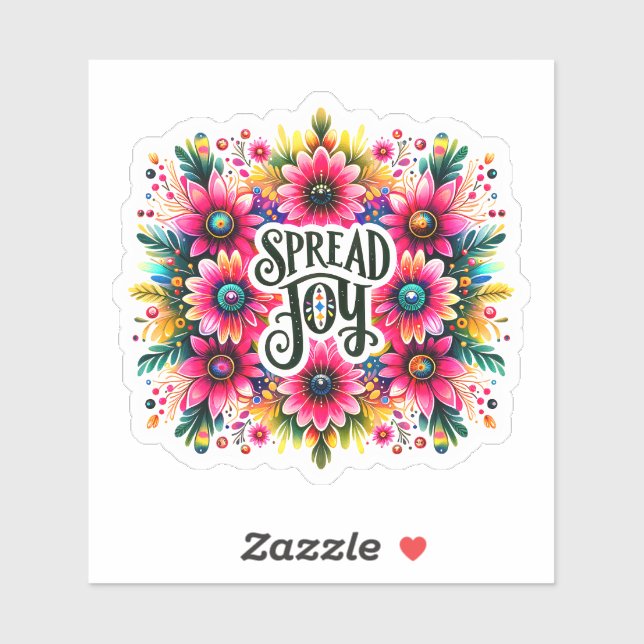Joyful Colourful Floral Design (Sheet)