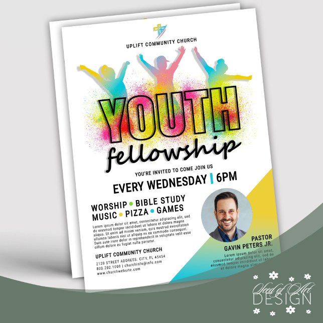 Joyful & Colourful Youth Fellowship Church Event Flyer (Creator Uploaded)