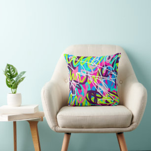 Joyful Colours Modern Abstract  Cushion
