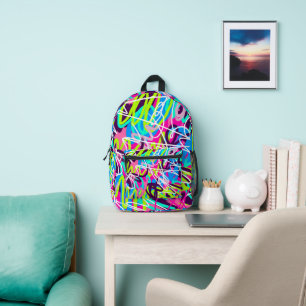 Joyful Colours Modern Abstract  Printed Backpack