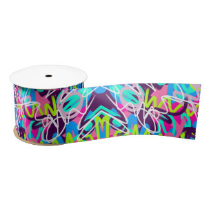 Joyful Colours Modern Abstract Satin Ribbon