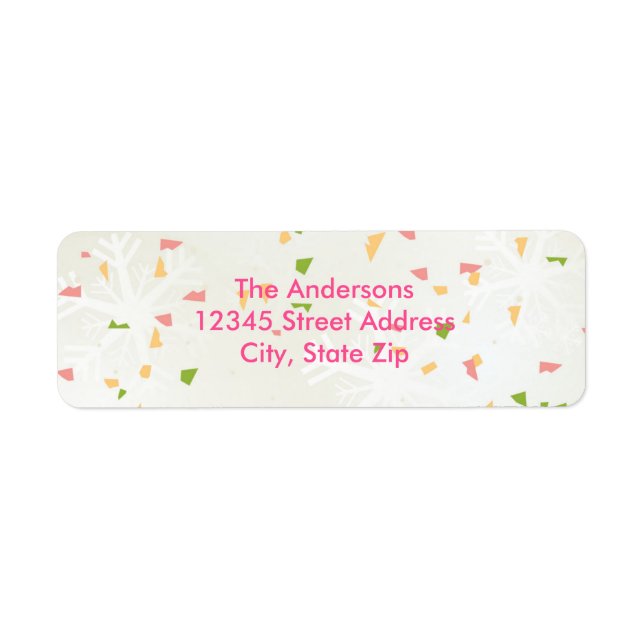 Joyful Confetti - Address Label Return Address Label (Front)