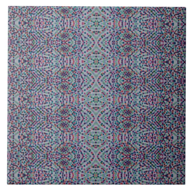 Joyful Confetti Mosaic II Ceramic Tile (Front)