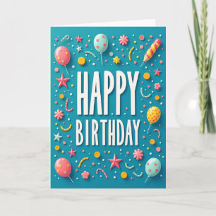 Joyful Confetti Stars Card