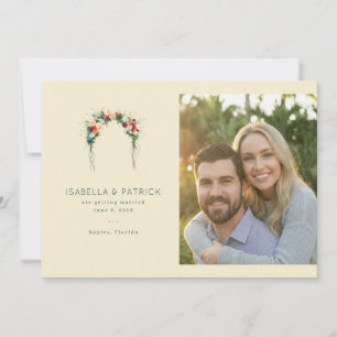 Joyful Cream Floral Photo Save The Date