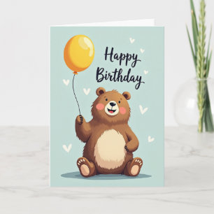 Joyful Creature Balloon Birthday Card