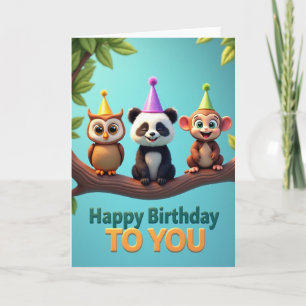 Joyful Critters Birthday Card