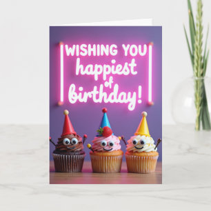 Joyful Cupcake Party Card