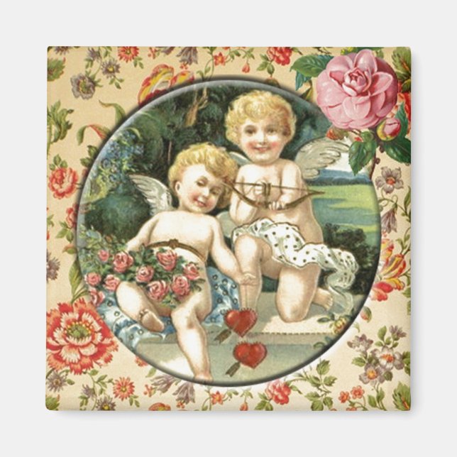Joyful Cupid Vintage Custom Magnet (Front)