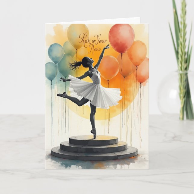 Joyful Dancer Birthday Card (Front)