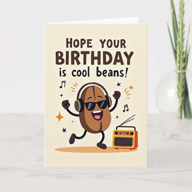 Joyful Dancing Seed Birthday Card (Front)