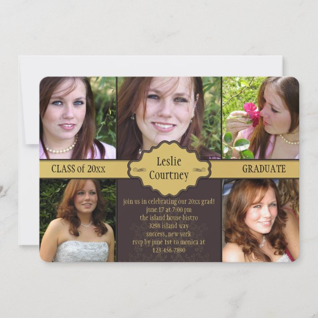 Joyful Day Photo Graduation Invitation (Front)