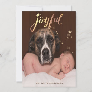 Joyful,Dog Paws Photo Christmas