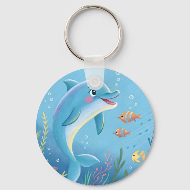Joyful Dolphin Moments Key Ring (Front)