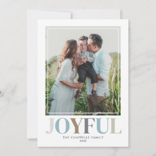 Joyful Double Photo Christmas Holiday Card