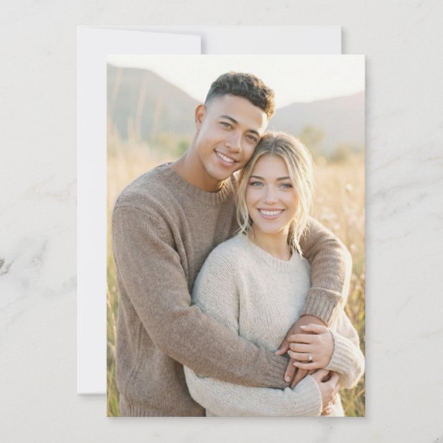Joyful Earthy Realistic Photo Invitation (Front)