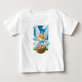 Joyful Easter Angel with Basket Baby T-Shirt
