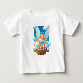 Joyful Easter Angel with Basket Baby T-Shirt