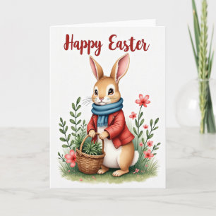 Joyful Easter Rabbit Greeting Card