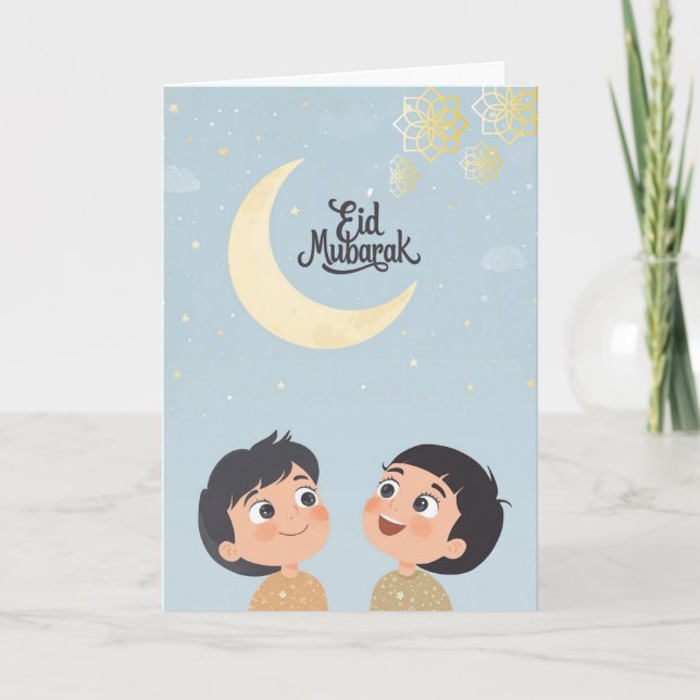 Joyful Eid al-Fitr Design Card (Front)