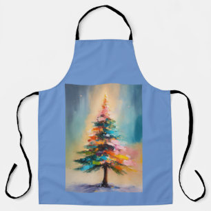  "Joyful Elegance: Christmas Tree Apron" Apron