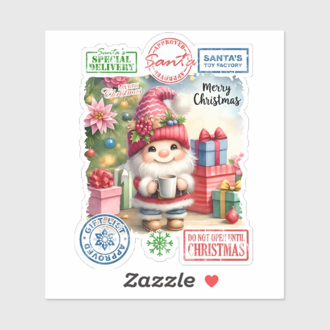 Joyful Elf Christmas Sticker (Sheet)