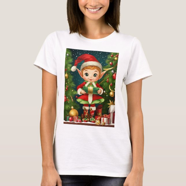 Joyful Elf Magic: Christmas T-Shirt (Front)