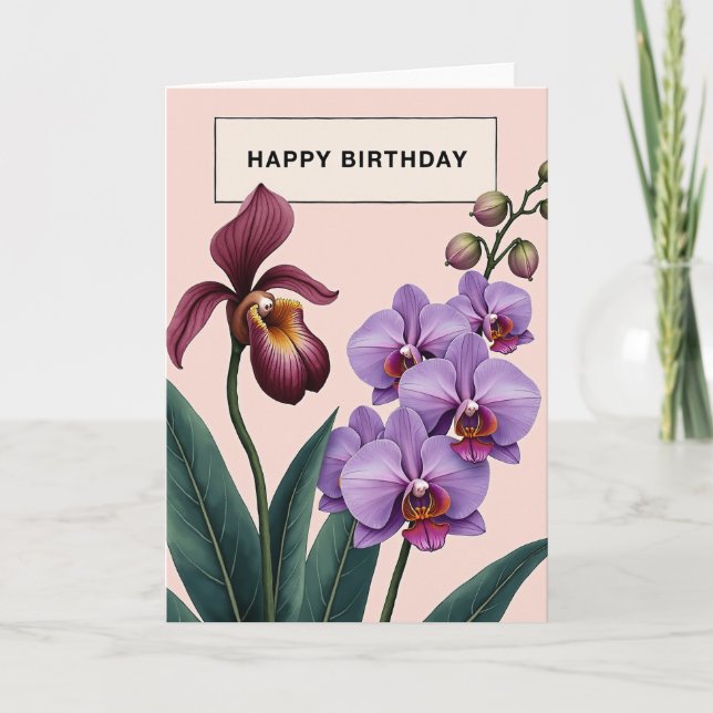 Joyful Exotic Blossom Card (Front)