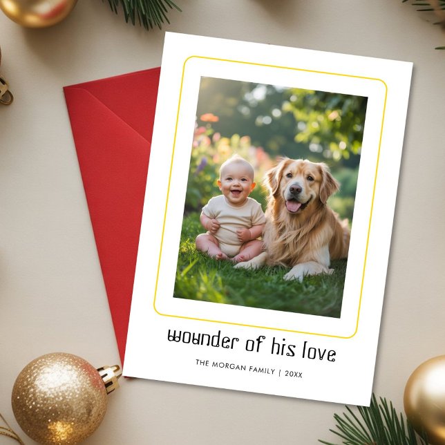 Joyful Faith Family dog Photo Christmas Card (Creator Uploaded)
