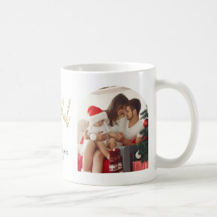 Joyful Family Modern Winter Holiday 2 photos Coffee Mug