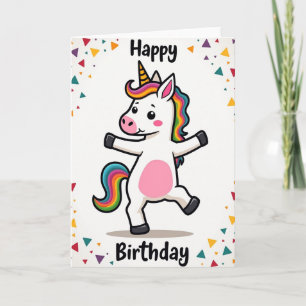 Joyful Fantasy Creature Birthday Card