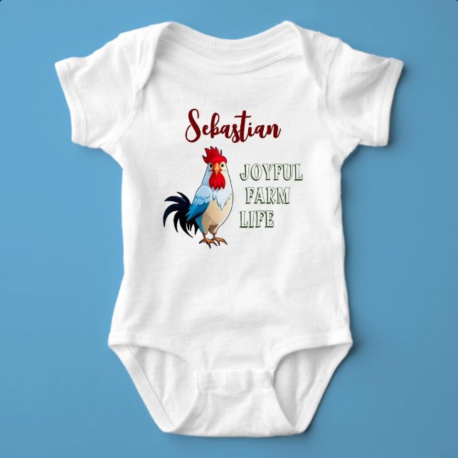 Joyful Farm Life Custom Name Baby Bodysuit (Joyful Farm Life)